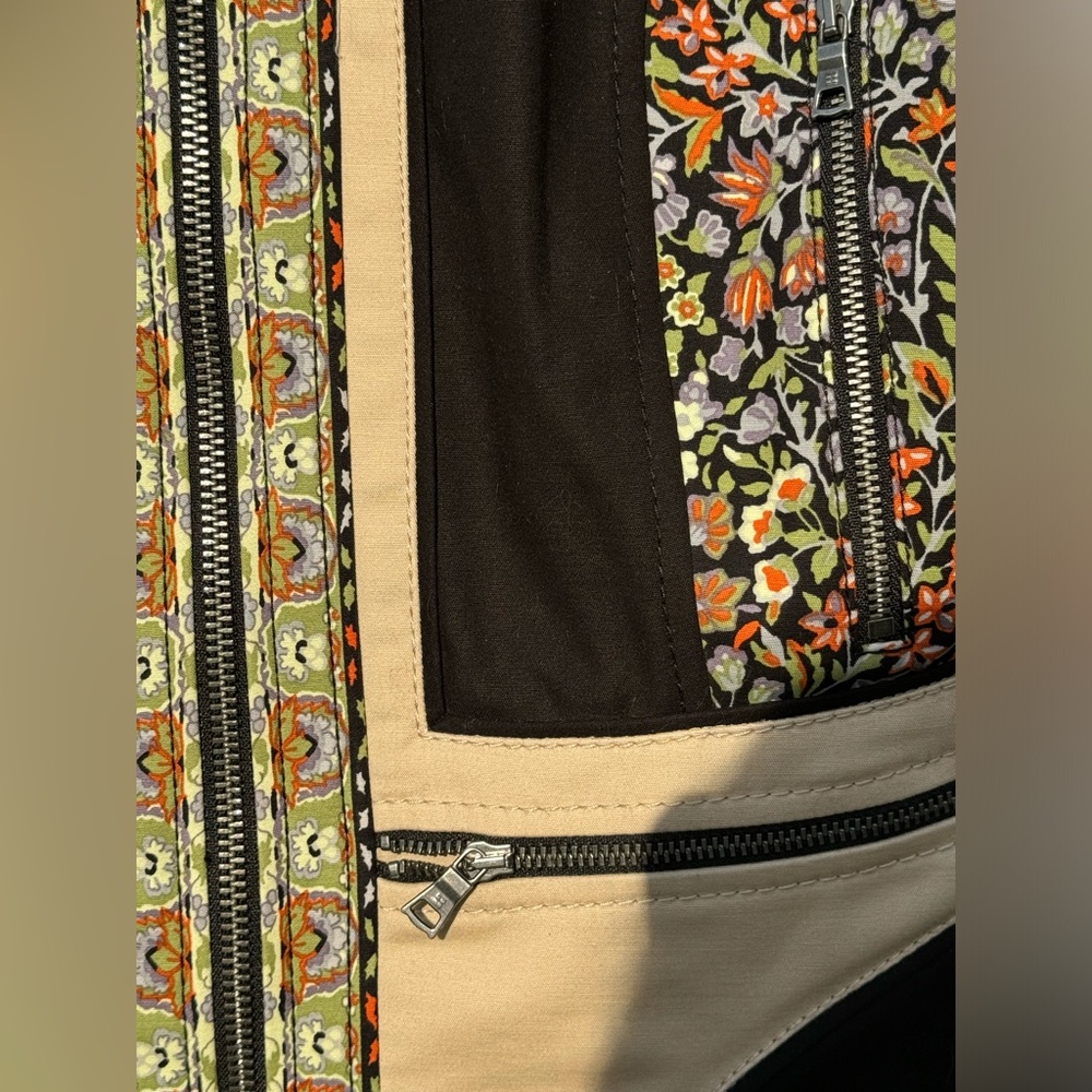 BCBG Max Azria Patchwork Style Moto‎ Jacket Sz Small - Picture 3 of 5